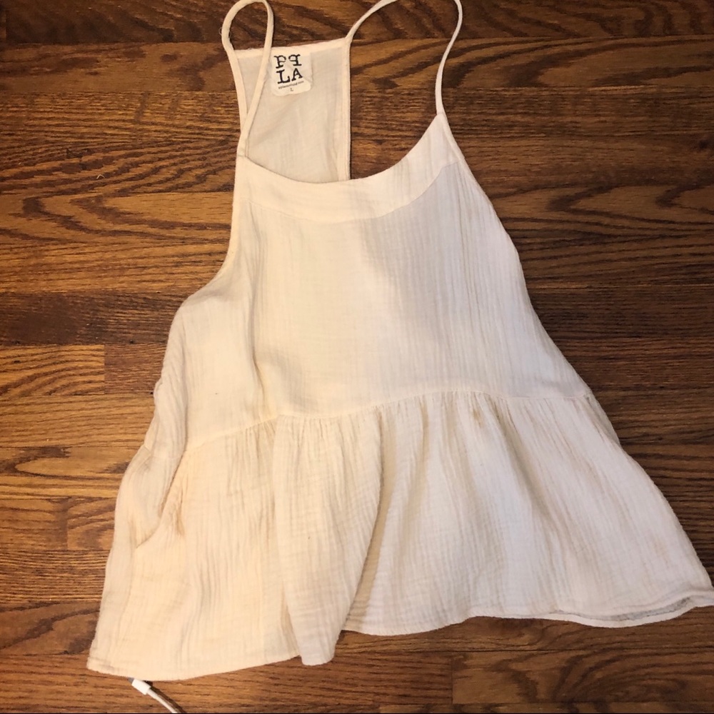 Cream Flowy Tank